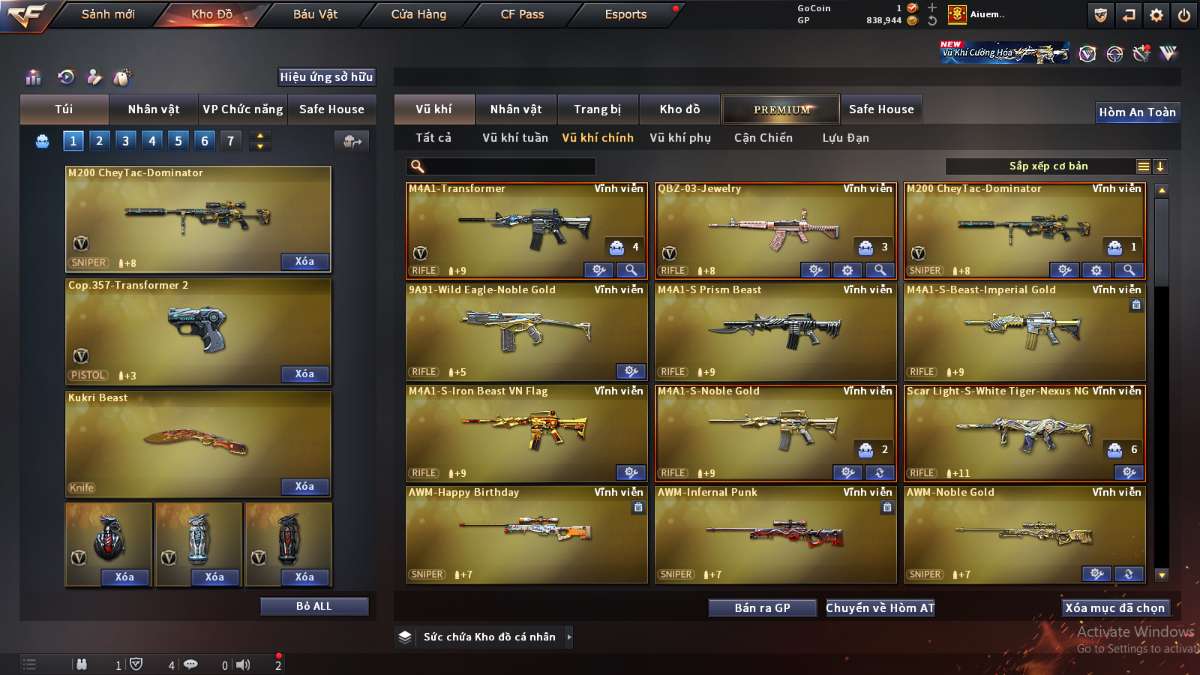 shop acc cf uy tin gia re